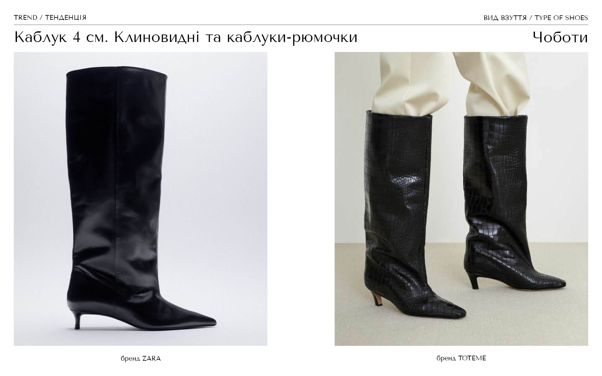 Каблук 4 см Клиновидный и Рюмочка